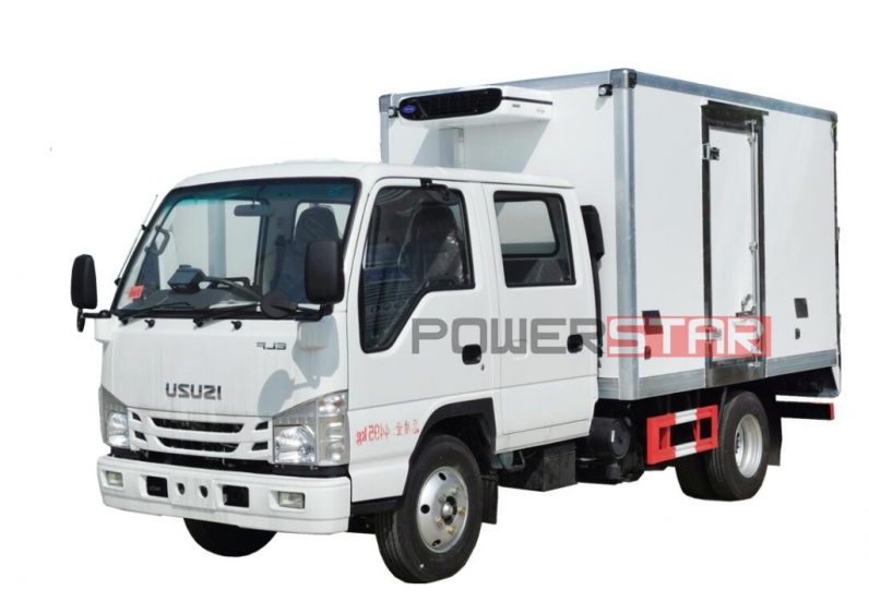 Isuzu double cabin Refrigerated cooling van truck