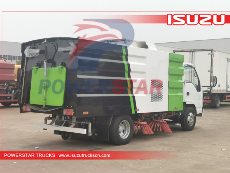 Broom street sweeper ISUZU ELF Vacuum sweeper Vehicle