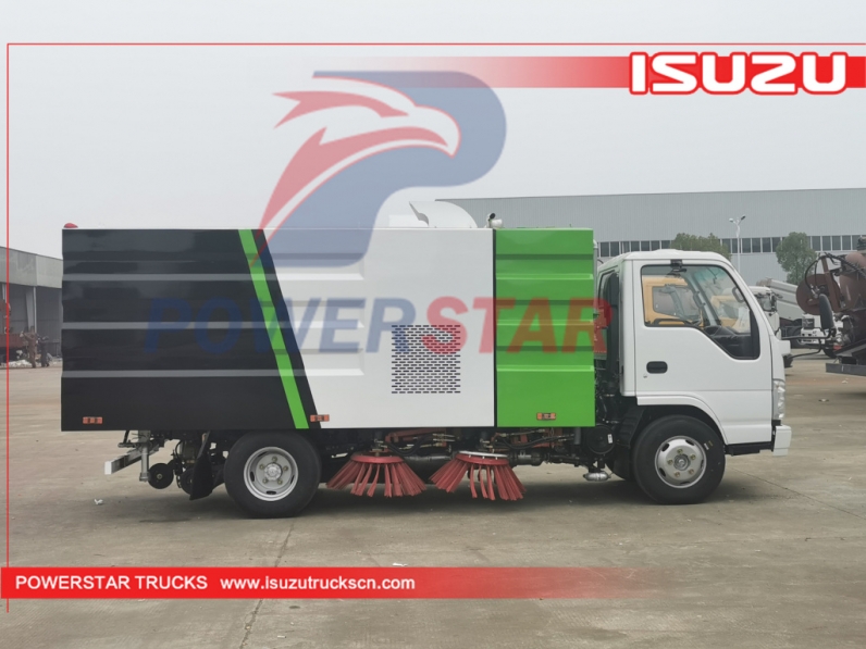 Broom street sweeper ISUZU ELF Vacuum sweeper Vehicle
