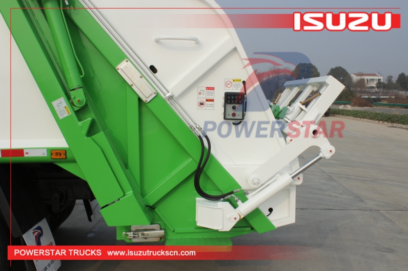Ethiopia New ISUZU Compression refuse collector npr elf Garbage Truck for sale