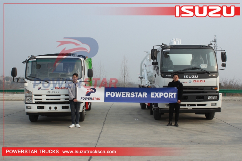 Ethiopia New ISUZU Compression refuse collector npr elf Garbage Truck for sale