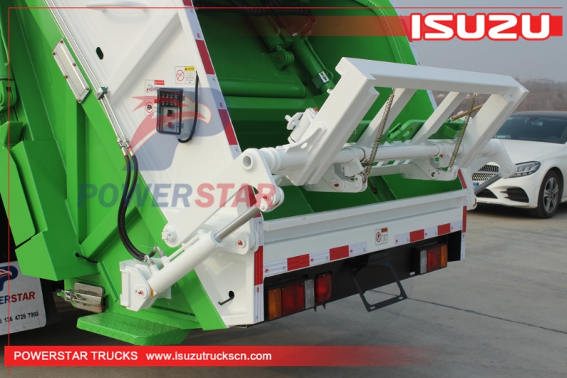 Ethiopia New ISUZU Compression refuse collector npr elf Garbage Truck for sale