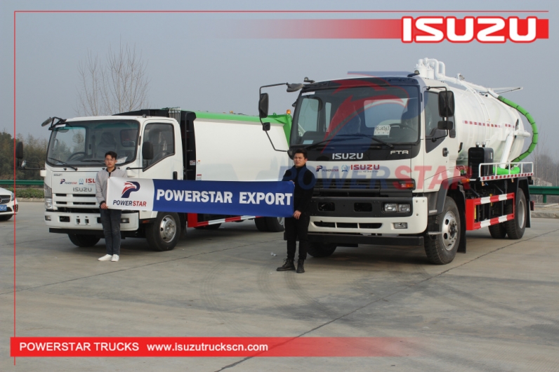 Ethiopia New ISUZU Compression refuse collector npr elf Garbage Truck for sale