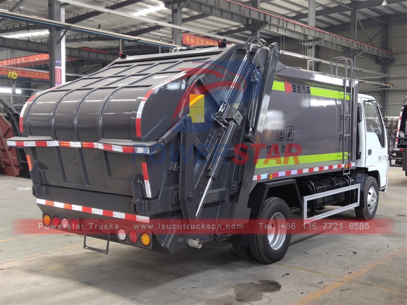 New ISUZU 4x2 japan bins garbage compactor trucks sanitation truck