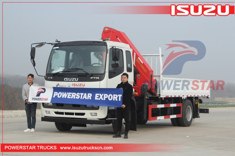 ISUZU FTR  10 Ton Knuckle Boom Crane SPK23500 Truck Mounted Crane