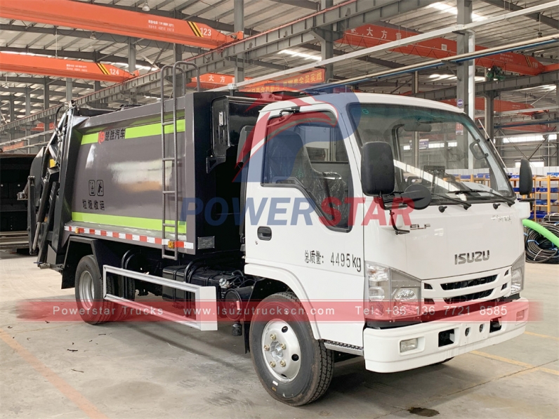 New ISUZU 4x2 japan bins garbage compactor trucks sanitation truck