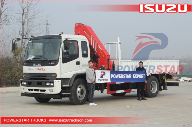 ISUZU FTR  10 Ton Knuckle Boom Crane SPK23500 Truck Mounted Crane
