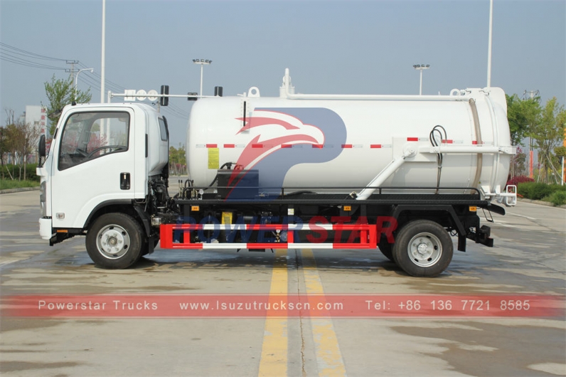 ISUZU 700P vacuum tank truck septic tank truck gully emptier on sale