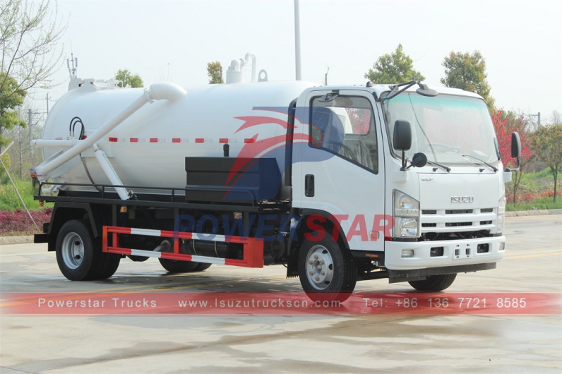 ISUZU 700P vacuum tank truck septic tank truck gully emptier on sale