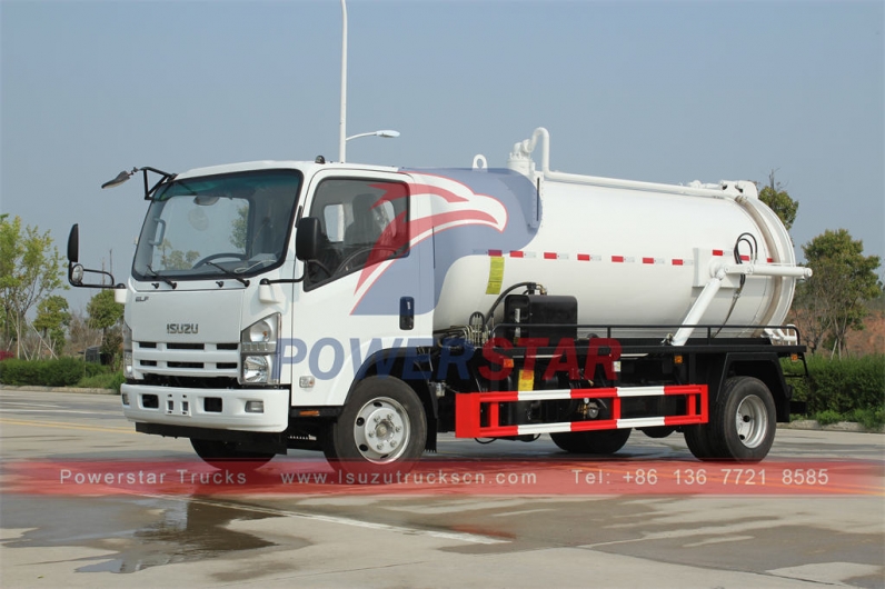 ISUZU 700P vacuum tank truck septic tank truck gully emptier on sale