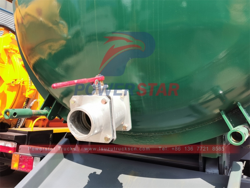 ISUZU FTR cesspit emptier 10cbm vacuum sewage tank truck export to Sierra Leone