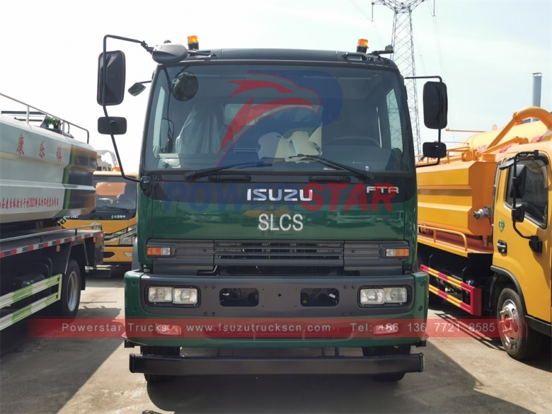 ISUZU FTR cesspit emptier 10cbm vacuum sewage tank truck export to Sierra Leone