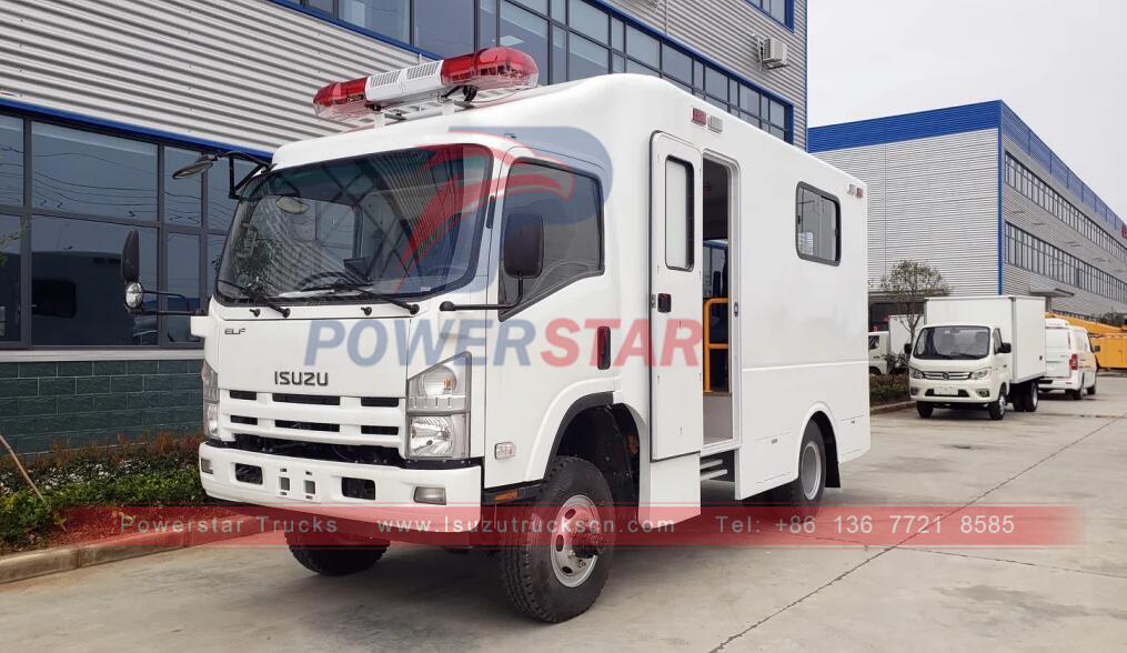 Isuzu militray 4x4 all wheel drive Emergency Rescue Patient Transport Mobile Hospital Ambulance Truck