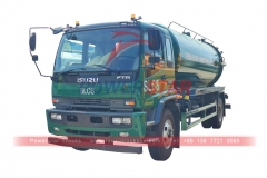ISUZU FTR cesspit emptier 10cbm vacuum sewage tank truck export to Sierra Leone