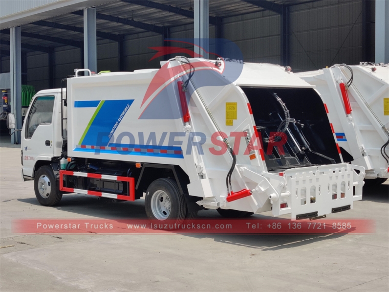 Refuse compressed collection garbage truck Isuzu 6cbm garbage compactor truck