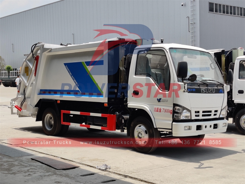 Refuse compressed collection garbage truck Isuzu 6cbm garbage compactor truck