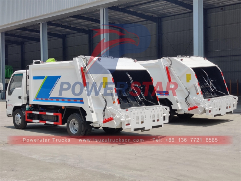 Refuse compressed collection garbage truck Isuzu 6cbm garbage compactor truck
