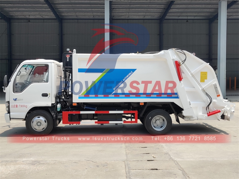 Refuse compressed collection garbage truck Isuzu 6cbm garbage compactor truck