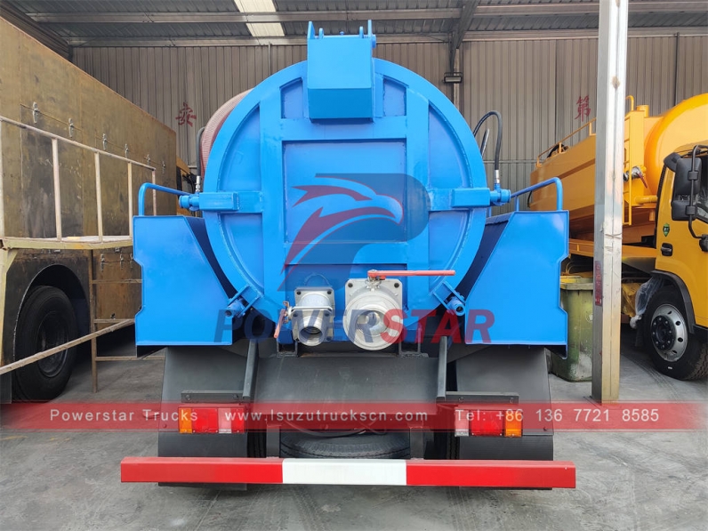 ISUZU NKR cesspool emptier 5cbm Combination Suction/Jetting Tankers for Philippines