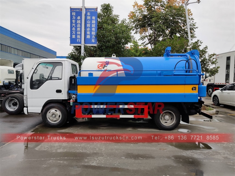 ISUZU NKR cesspool emptier 5cbm Combination Suction/Jetting Tankers for Philippines