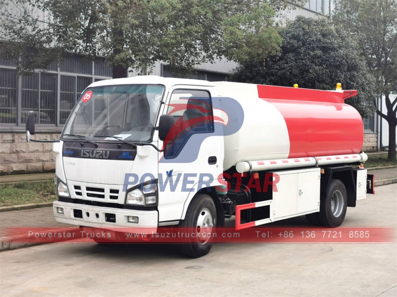 ISUZU NKR 6000 liters refueling truck fuel tank truck for sale
