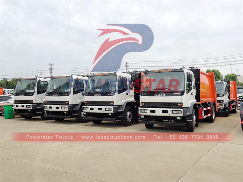 New ISUZU 4x2 LHD 12CBM garbage compactor trucks for sale