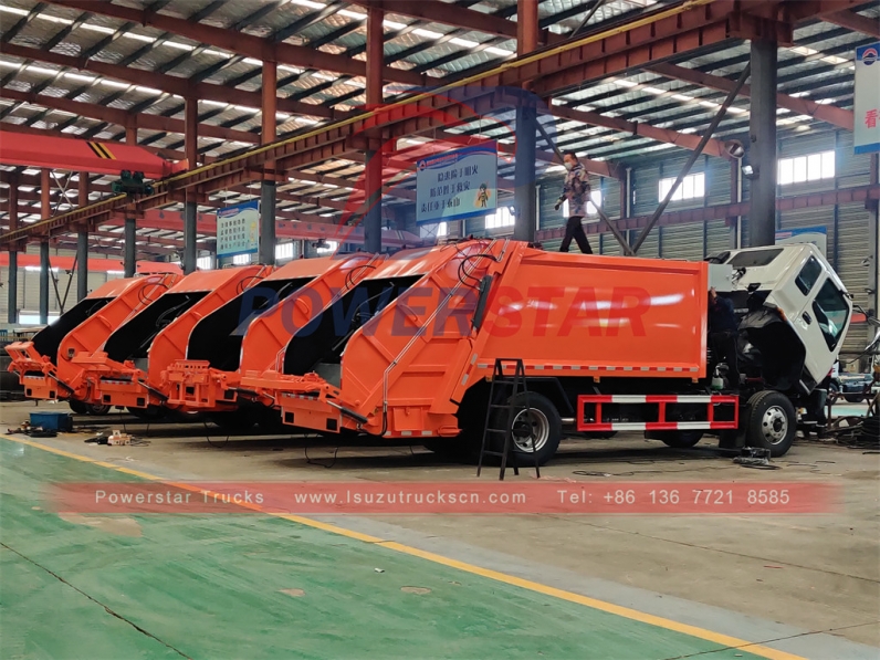 New ISUZU 4x2 LHD 12CBM garbage compactor trucks for sale
