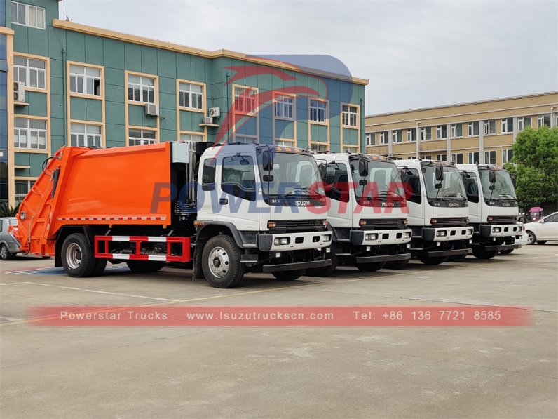 New ISUZU 4x2 LHD 12CBM garbage compactor trucks for sale