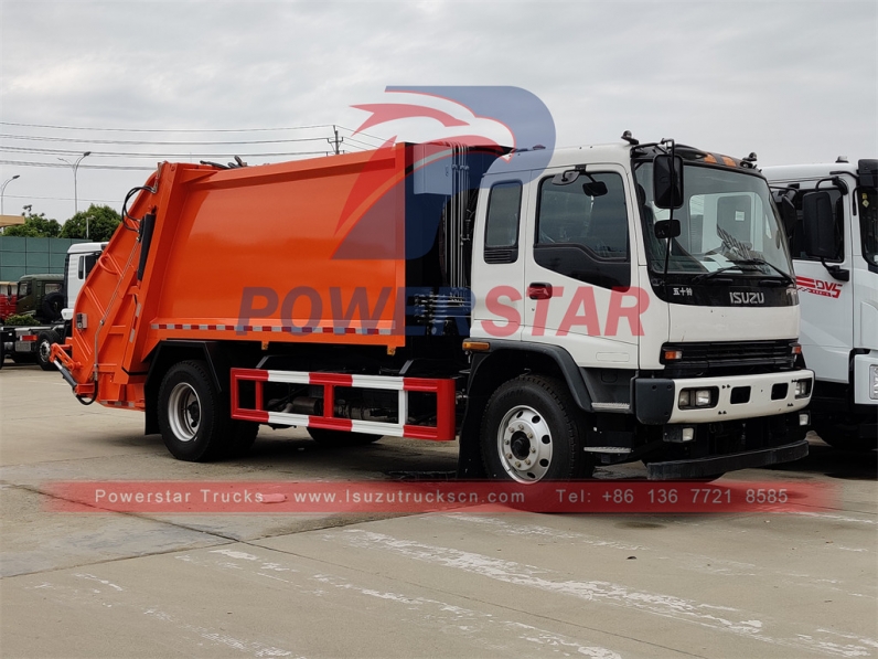 New ISUZU 4x2 LHD 12CBM garbage compactor trucks for sale