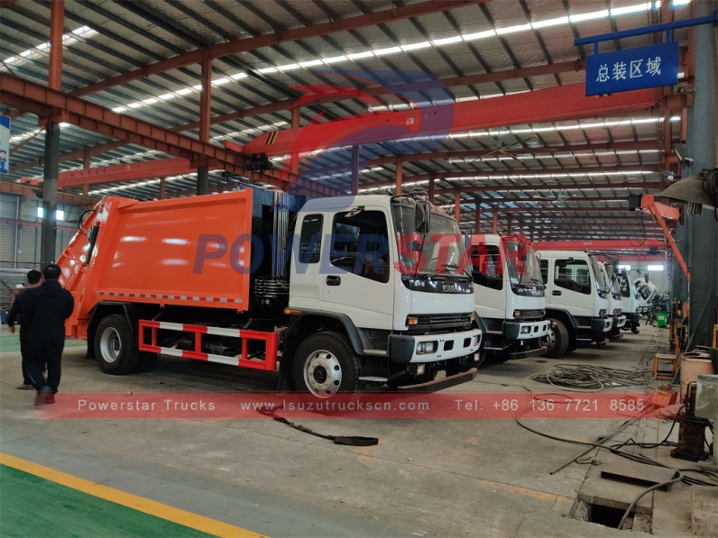 New ISUZU 4x2 LHD 12CBM garbage compactor trucks for sale