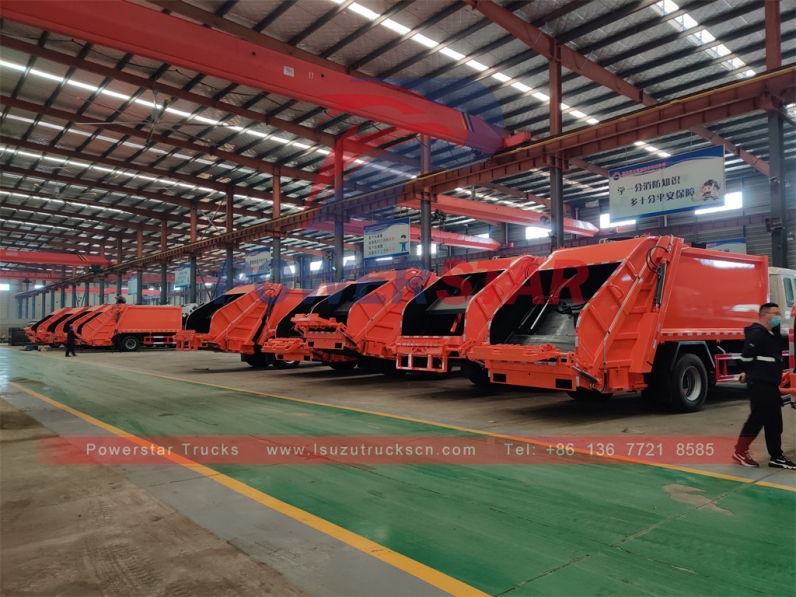 New ISUZU 4x2 LHD 12CBM garbage compactor trucks for sale