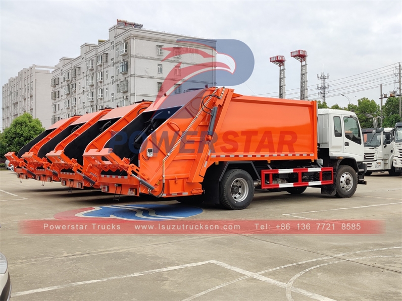 New ISUZU 4x2 LHD 12CBM garbage compactor trucks for sale