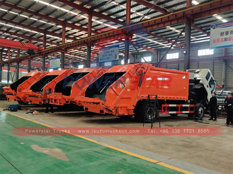 New ISUZU 4x2 LHD 12CBM garbage compactor trucks for sale