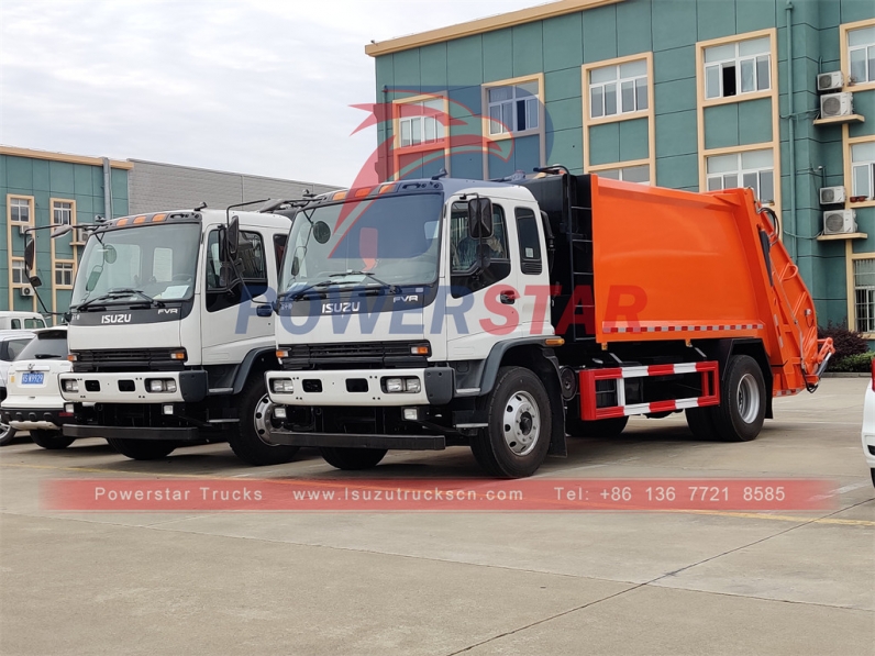 New ISUZU 4x2 LHD 12CBM garbage compactor trucks for sale