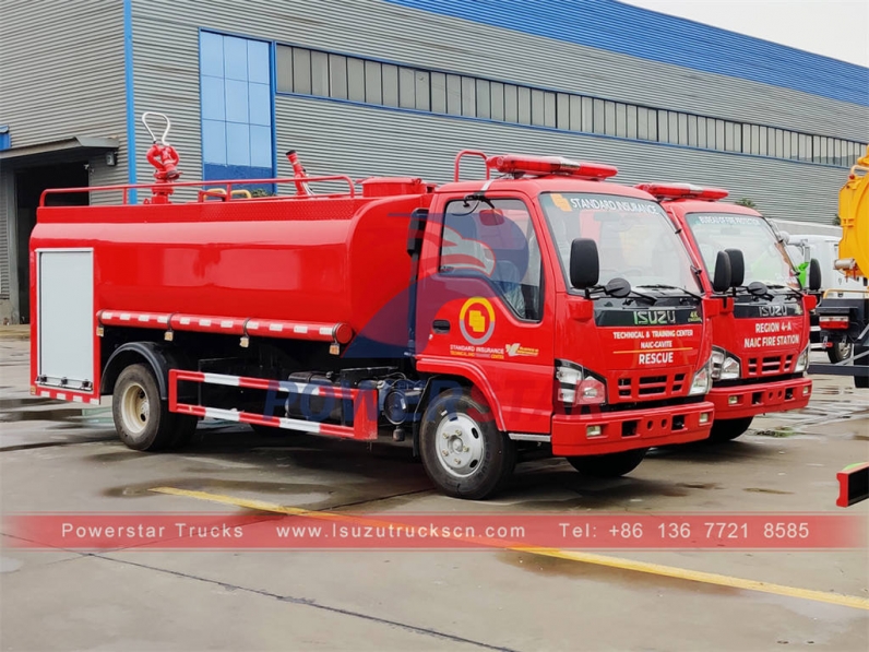ISUZU 600P fire water tank truck in Philippines