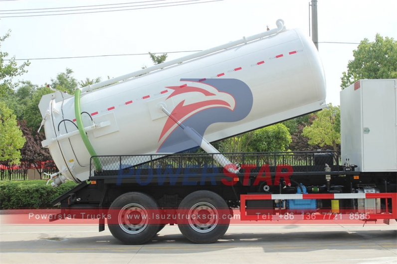 ISUZU GIGA 6×4 vacuum sewage truck gully emptier with Italy MORO pump PM110W
