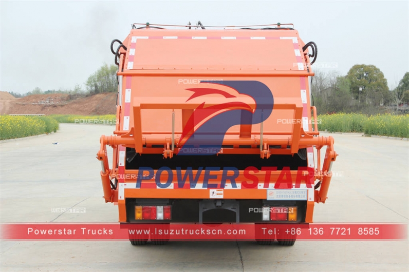 Japanese ISUZU 4×2 garbage compactor rear loader for Philippines