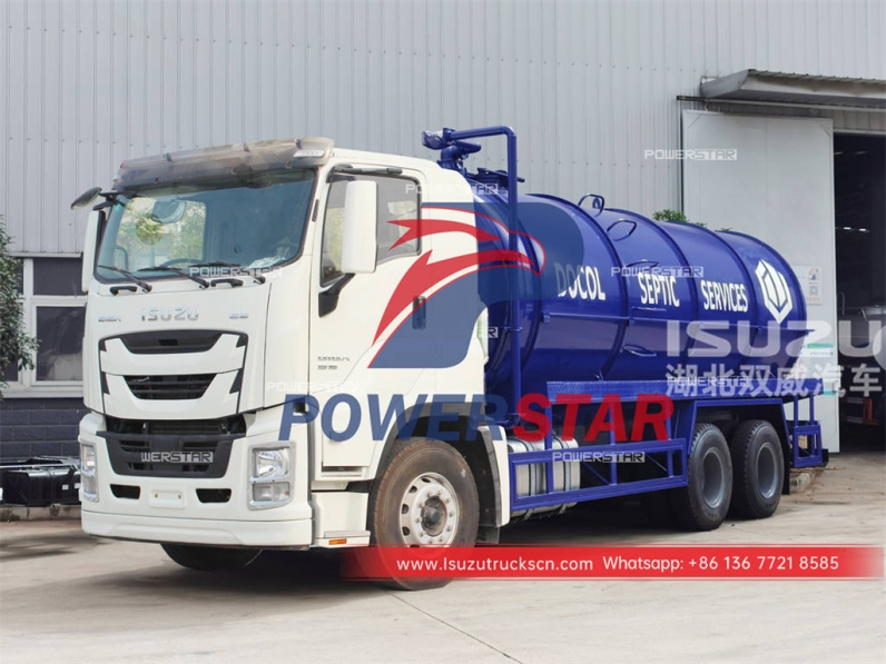 Japane brand ISUZU GIGA vacuum sewage truck at best price