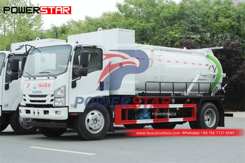 ISUZU ELF 700P vacuum pump truck gully sucker with Italy MORO pump PM70A