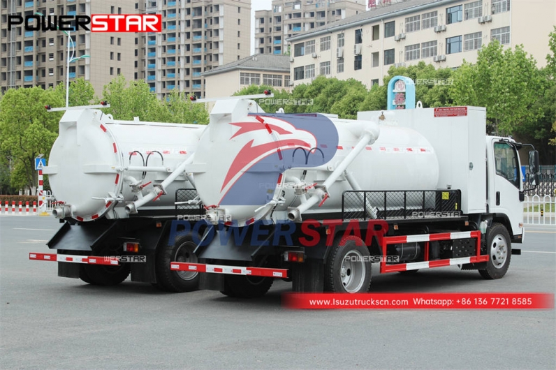 ISUZU ELF 700P vacuum pump truck gully sucker with Italy MORO pump PM70A