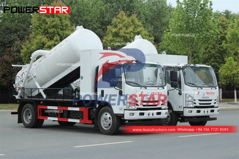 ISUZU ELF 700P vacuum pump truck gully sucker with Italy MORO pump PM70A
