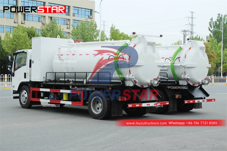 ISUZU ELF 700P vacuum pump truck gully sucker with Italy MORO pump PM70A