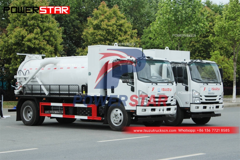 ISUZU ELF 700P vacuum pump truck gully sucker with Italy MORO pump PM70A