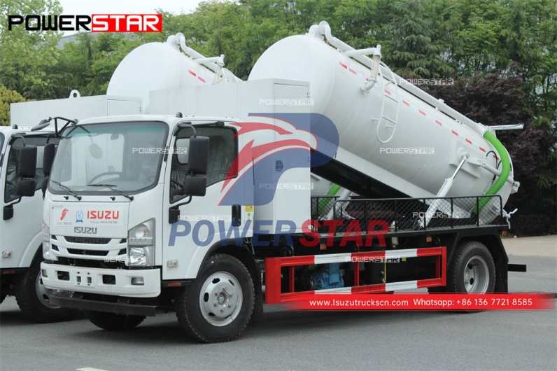 ISUZU ELF 700P vacuum pump truck gully sucker with Italy MORO pump PM70A