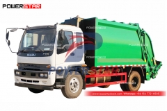 Good Price ISUZU FTR 12CBM back loading garbage truck for sale