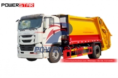 Custom-made ISUZU GIGA 6 wheeler 15 cubic refuse compression truck