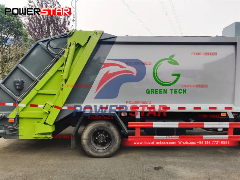 Best-seller ISUZU 700P 8CBM rear loading trash compactor truck on sale
