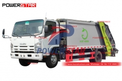 Best-seller ISUZU 700P 8CBM rear loading trash compactor truck on sale