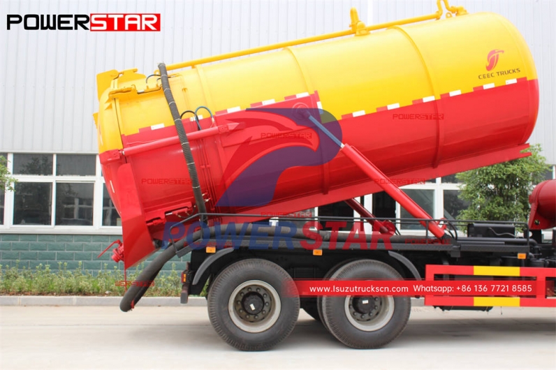 ISUZU FVZ 6×4 vacuum sewer cleaner truck exported to Sierra Leone