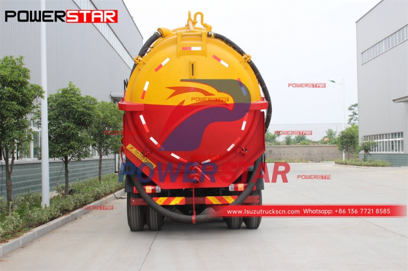 ISUZU FVZ 6×4 vacuum sewer cleaner truck exported to Sierra Leone
